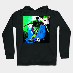 Soccer Player Graffiti Art Splash Paint Hoodie